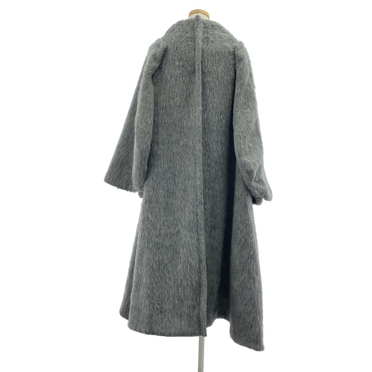 COMME des GARCONS | 2022 秋冬系列 | 羊毛混紡長毛隱形前襟大衣 | S 碼 | 女款