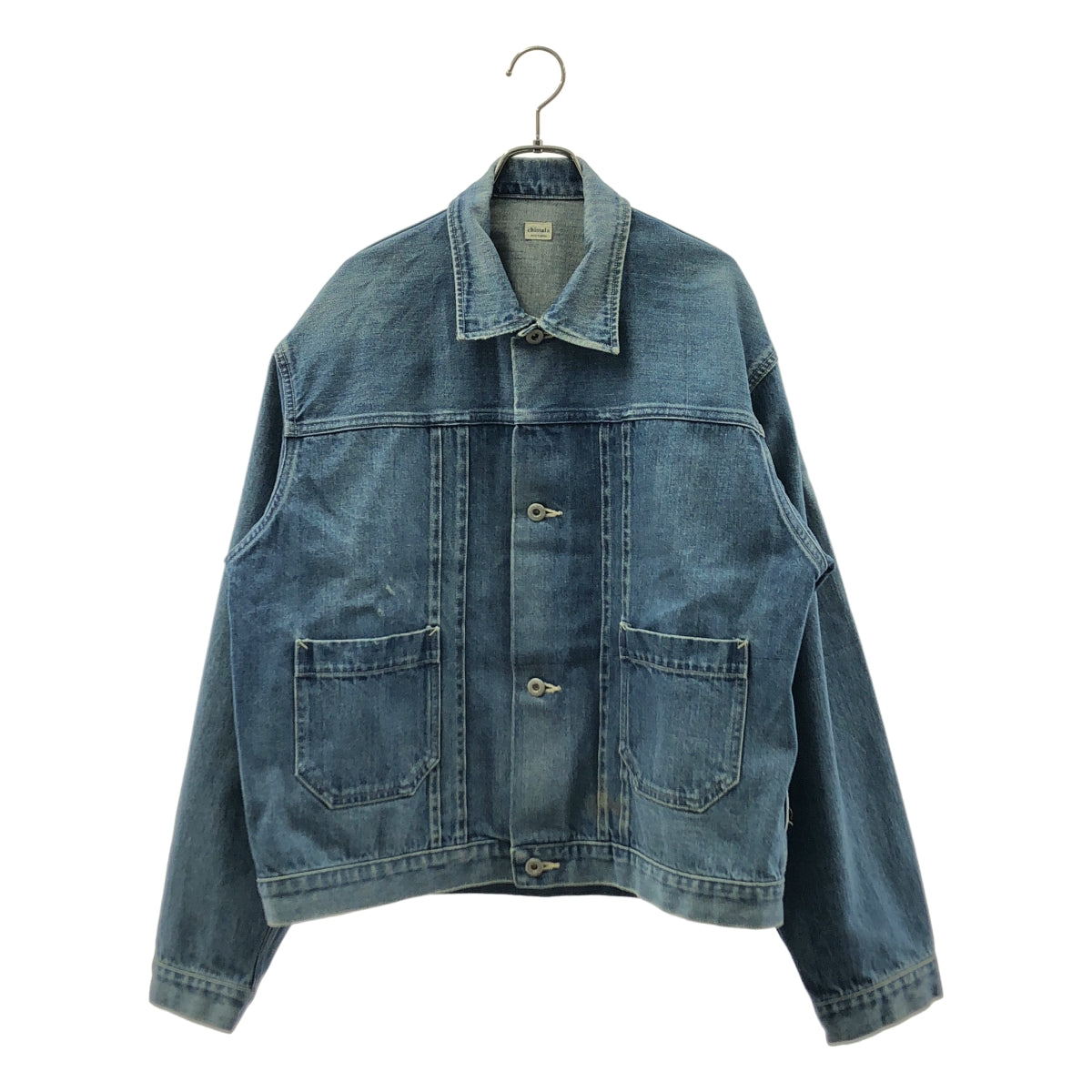 chimala / チマラ | ヴィンテージ加工 オーバーシルエット セルビッチ デニムジャケット | M | レディース