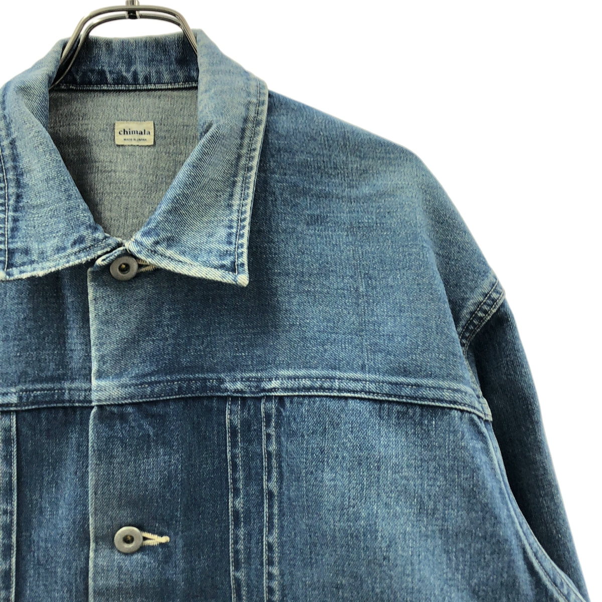 chimala / チマラ | ヴィンテージ加工 オーバーシルエット セルビッチ デニムジャケット | M | レディース