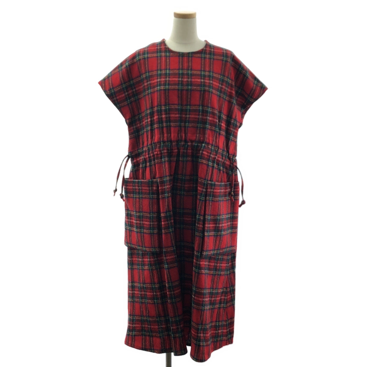 【新品】  R & D.M.Co- / オールドマンズテーラー | WOOL TARTAN CHECK POCET DRESS ウール タータンチェック ポケットドレス ワンピース | S | Royal Stewart / ロイヤルスチュワート | レディース