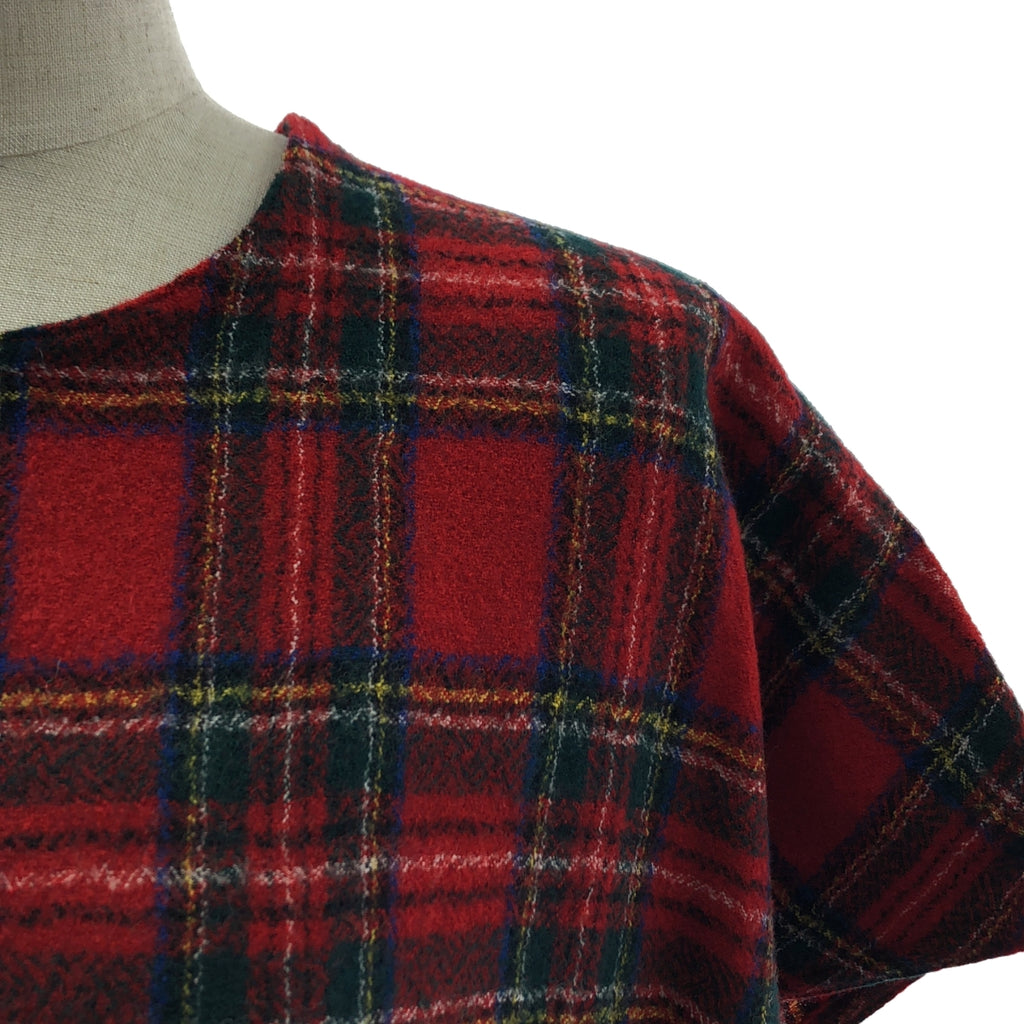 【신품】 R &amp; DMCo- / 올드 맨즈 테일러 | WOOL TARTAN CHECK POCET DRESS 울 타탄 체크 포켓 드레스 원피스 | S | Royal Stewart / 로얄 스튜어트 |