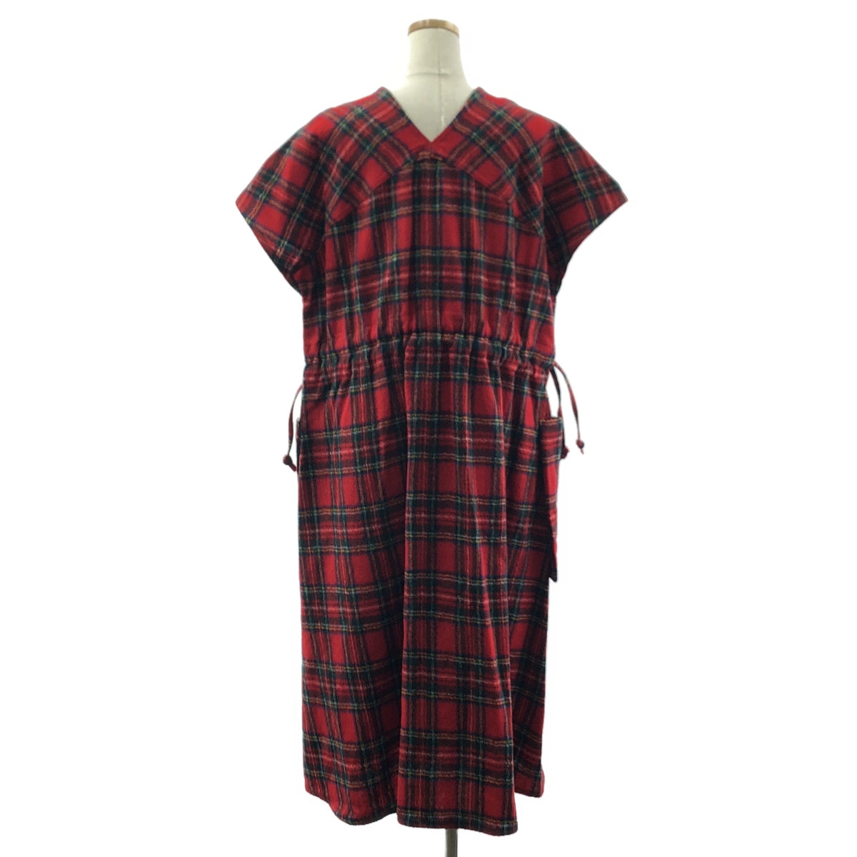 【新品】  R & D.M.Co- / オールドマンズテーラー | WOOL TARTAN CHECK POCET DRESS ウール タータンチェック ポケットドレス ワンピース | S | Royal Stewart / ロイヤルスチュワート | レディース