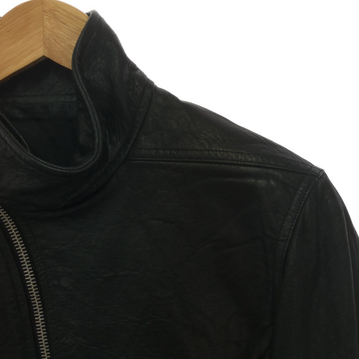 Rick Owens | OLMAR and MIRTA MOLLINO Lamb Leather Single Rider Jacket | 48 | Men's