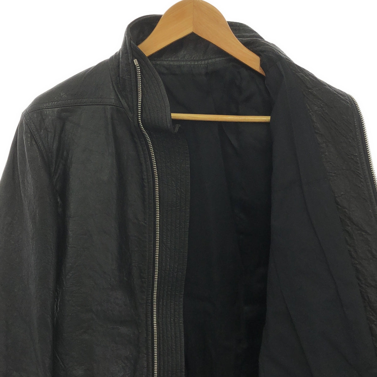 Rick Owens | OLMAR and MIRTA MOLLINO Lamb Leather Single Rider Jacket | 48 | Men's