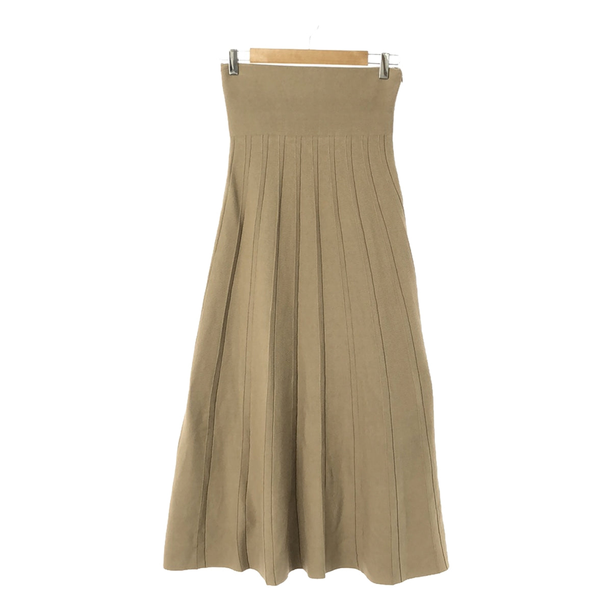 Ron Herman | Cotton Rib Knit Flared Skirt | S | Beige | Women's