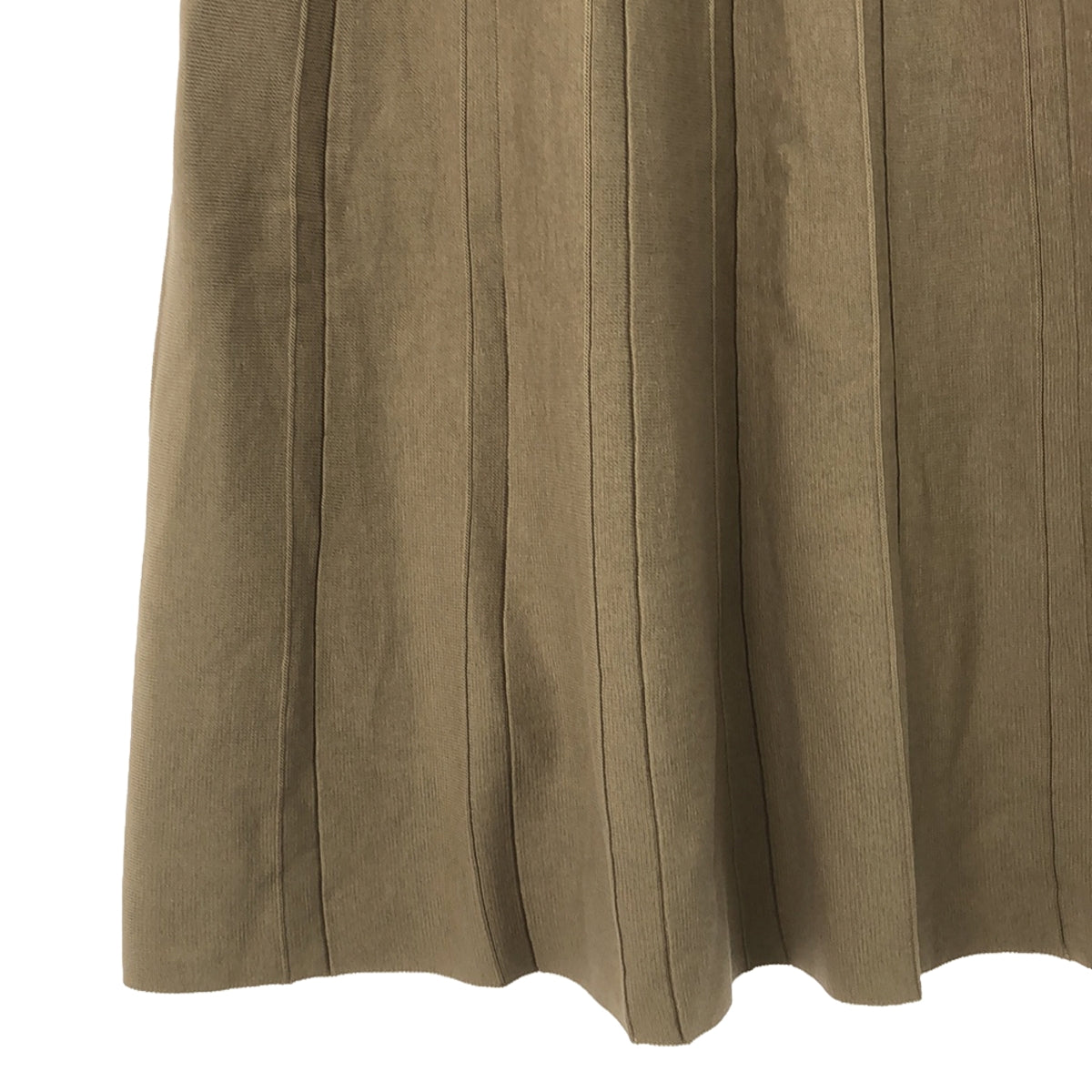 Ron Herman | Cotton Rib Knit Flared Skirt | S | Beige | Women's