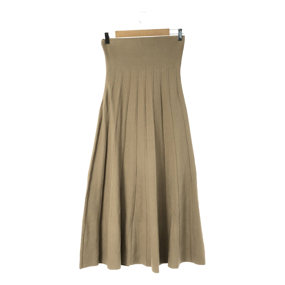 Ron Herman | Cotton Rib Knit Flared Skirt | S | Beige | Women's