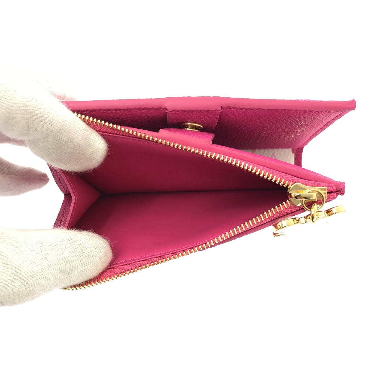 【美品】  Louis Vuitton / ルイヴィトン | × TM 村上隆コラボ M14087 Lisa Wallet モノグラム ポルトフォイユ リサ ウォレット 二つ折り財布 | ピンク | レディース