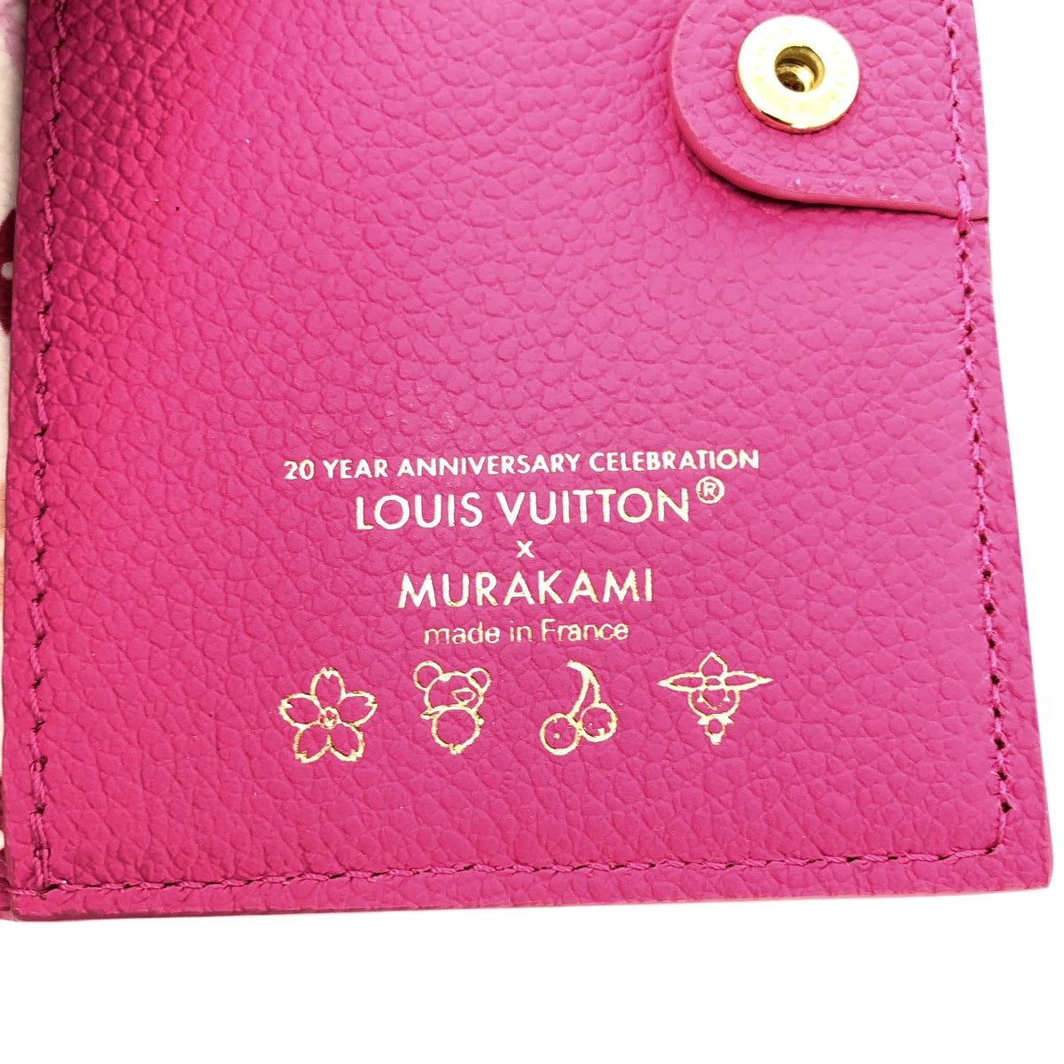 【美品】  Louis Vuitton / ルイヴィトン | × TM 村上隆コラボ M14087 Lisa Wallet モノグラム ポルトフォイユ リサ ウォレット 二つ折り財布 | ピンク | レディース