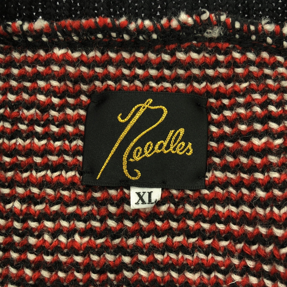 Needles / ニードルス | 2024AW | Crew Neck Sweater - Argyle / アーガイル クルーネックセーター ニット | XL | ブラック/ホワイト/レッド | メンズ