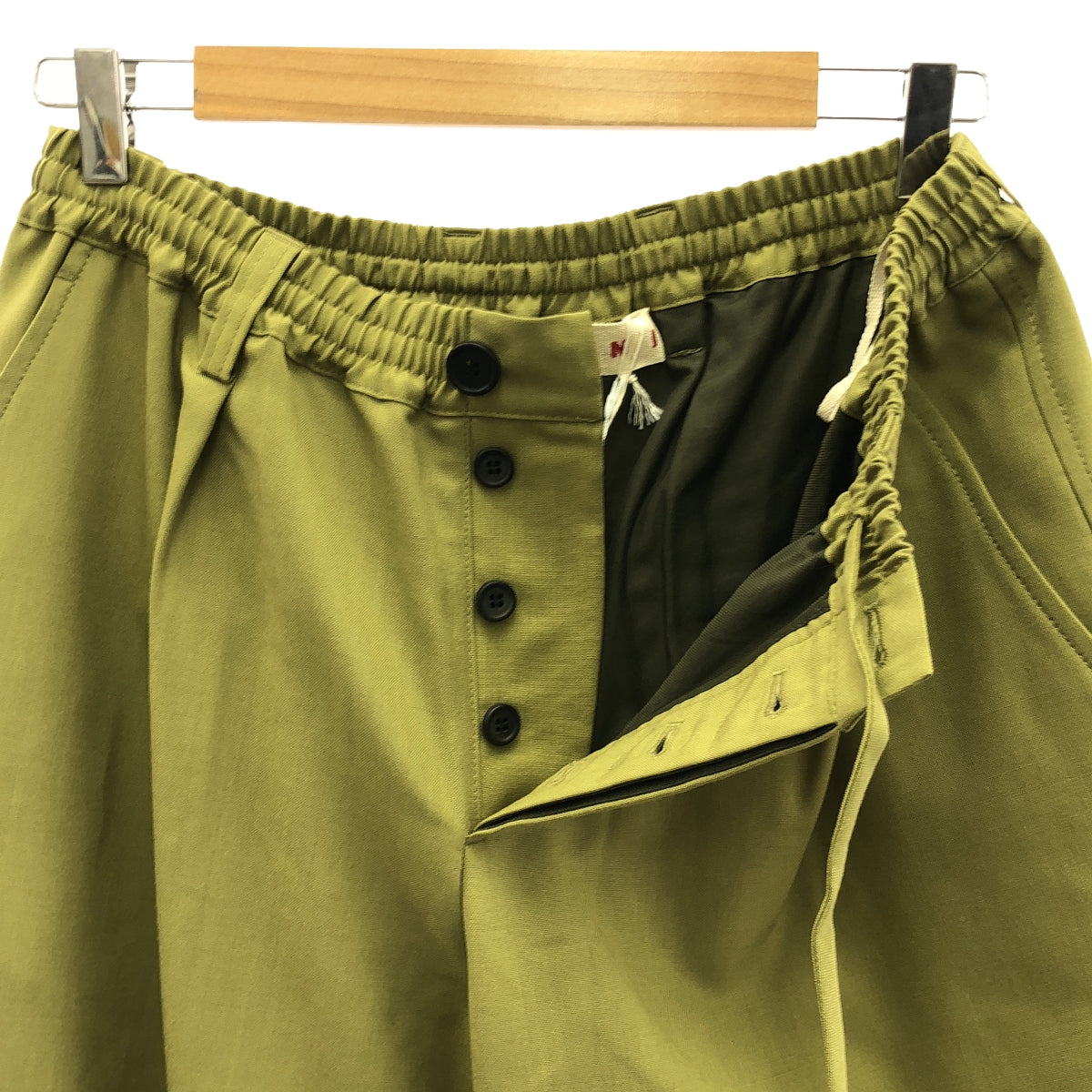 [New] MARNI | 2024SS | Wool Tropical Shirring 1P Tapered Pants | 48 | Khaki | Men's