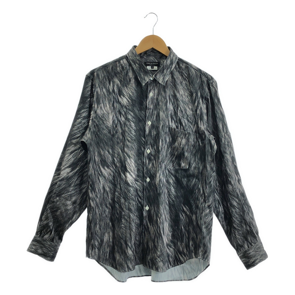 COMME des GARÇONS HOMME PLUS | 2023 秋冬 |聚酯圖案印花襯衫 |尺寸 M |灰色|男士