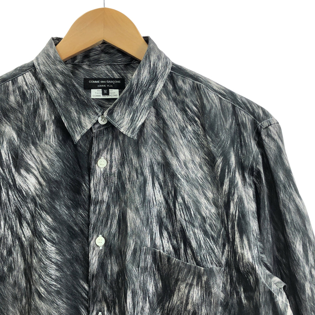 COMME des GARÇONS HOMME PLUS | 2023 秋冬 |聚酯圖案印花襯衫 |尺寸 M |灰色|男士