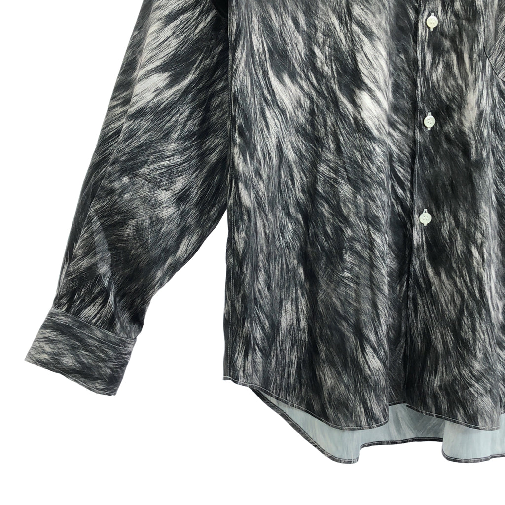 COMME des GARÇONS HOMME PLUS | 2023 秋冬 |聚酯圖案印花襯衫 |尺寸 M |灰色|男士