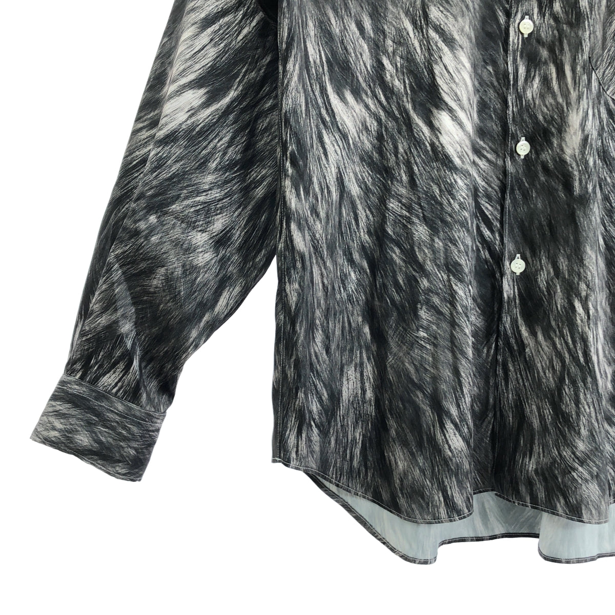 COMME des GARÇONS HOMME PLUS | 2023 秋冬 |聚酯圖案印花襯衫 |尺寸 M |灰色|男士