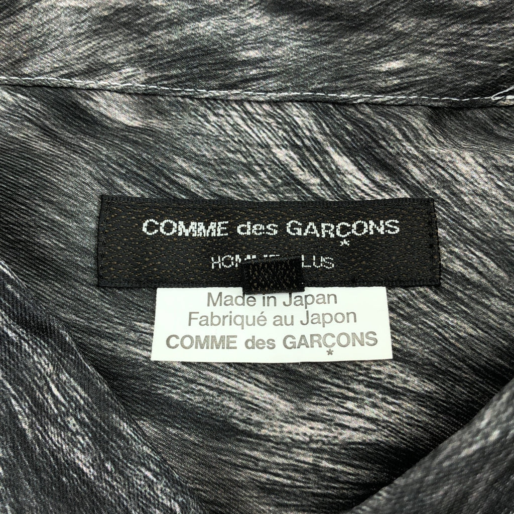 COMME des GARÇONS HOMME PLUS | 2023 秋冬 |聚酯圖案印花襯衫 |尺寸 M |灰色|男士