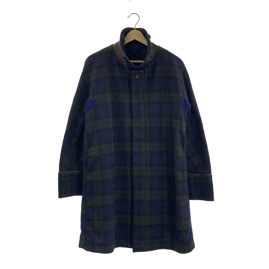 RAINMAKER / 레인 메이커 | 울 본딩 체크 스텐 컬러 코트 | 46 | 남성