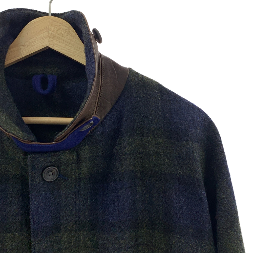 RAINMAKER / 레인 메이커 | 울 본딩 체크 스텐 컬러 코트 | 46 | 남성