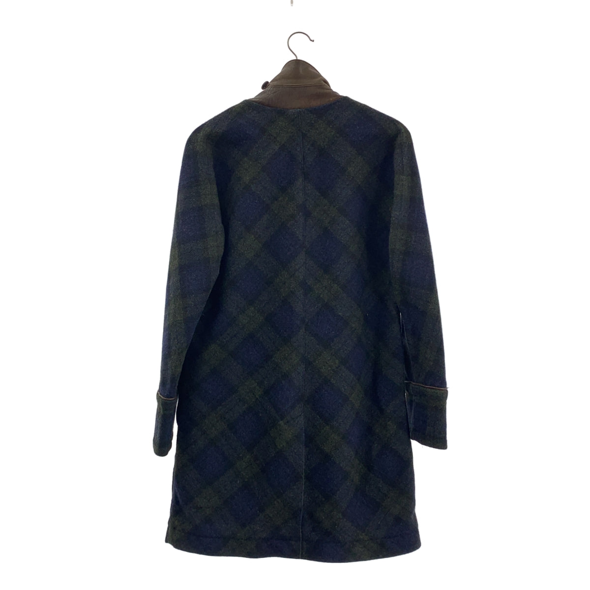 RAINMAKER / 레인 메이커 | 울 본딩 체크 스텐 컬러 코트 | 46 | 남성