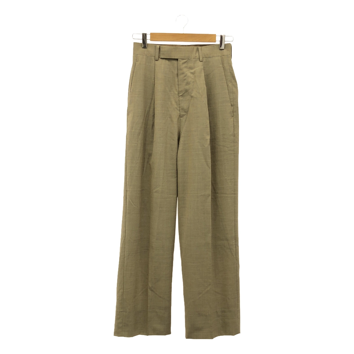 AURALEE / オーラリー | SUPER FINE TROPICAL WOOL SLACKS ウール スラックス パンツ | 0 | TOP GRAY BEIGE | レディース