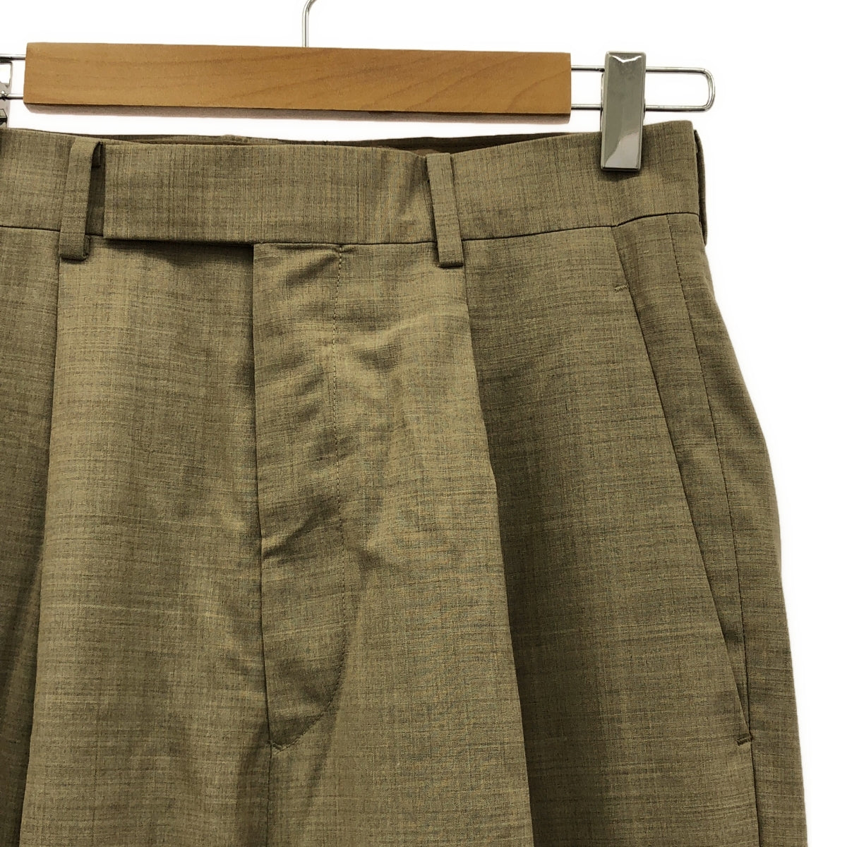 AURALEE / 오라리 | SUPER FINE TROPICAL WOOL SLACKS 울 슬랙스 팬츠 | 0 | TOP GRAY BEIGE | 여성