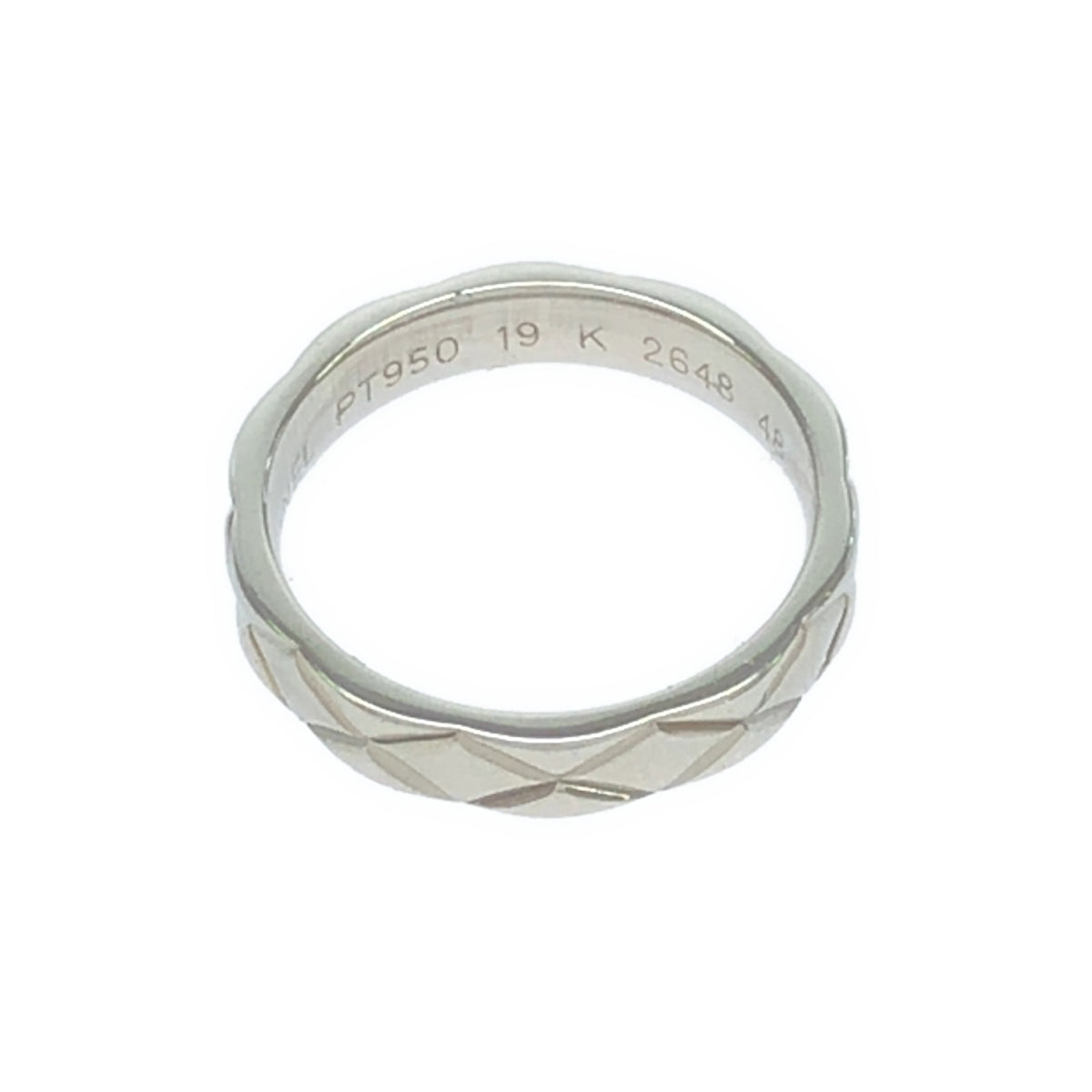 CHANEL | Pt950 Matelasse Ring | Silver | Women's