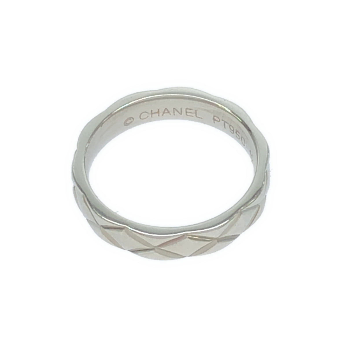 CHANEL | Pt950 Matelasse Ring | Silver | Women's