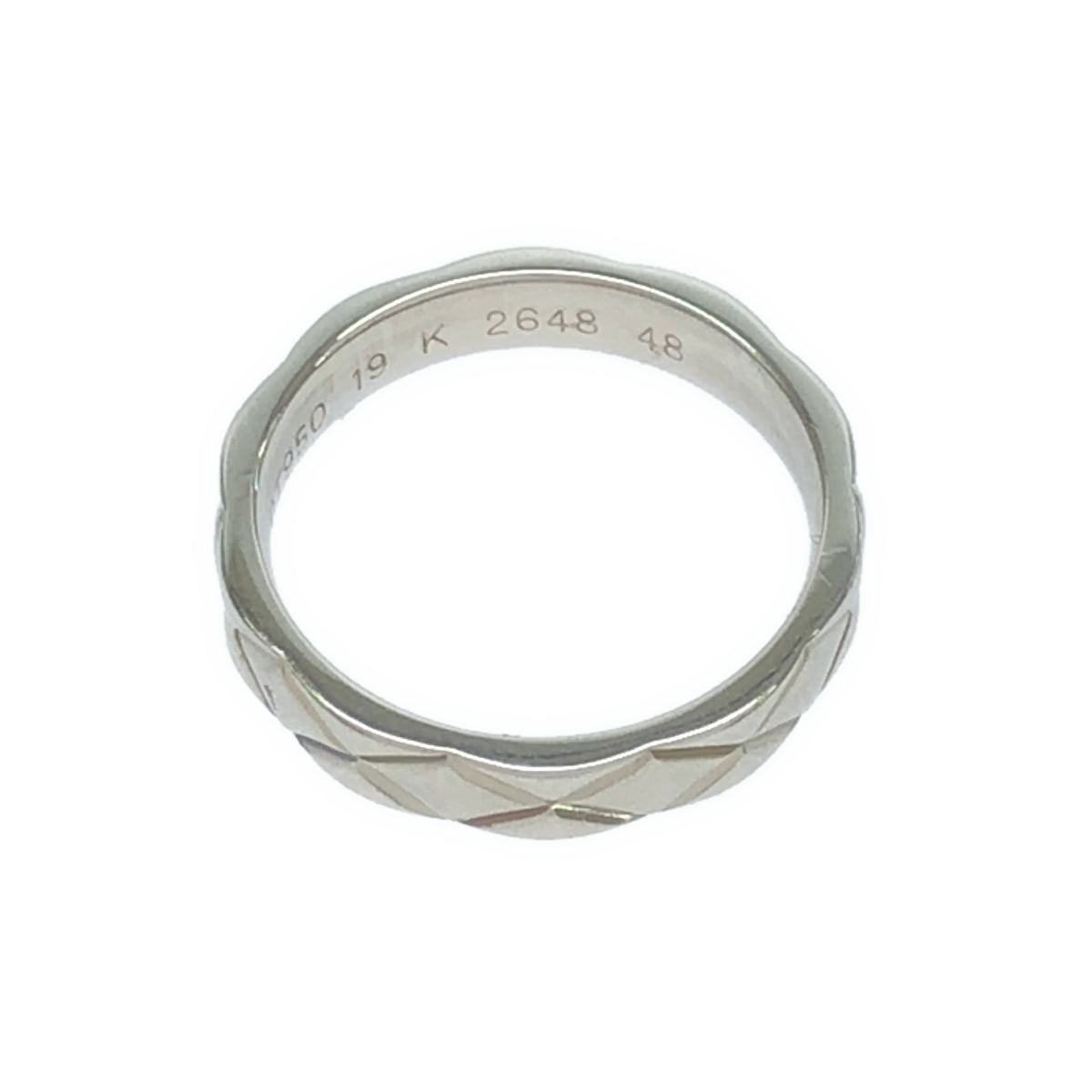 CHANEL | Pt950 Matelasse Ring | Silver | Women's