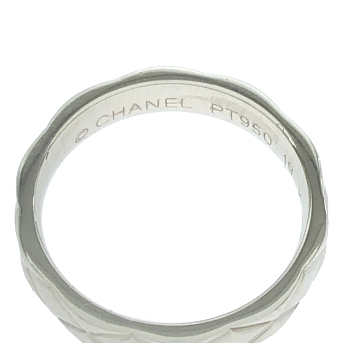 CHANEL | Pt950 Matelasse Ring | Silver | Women's