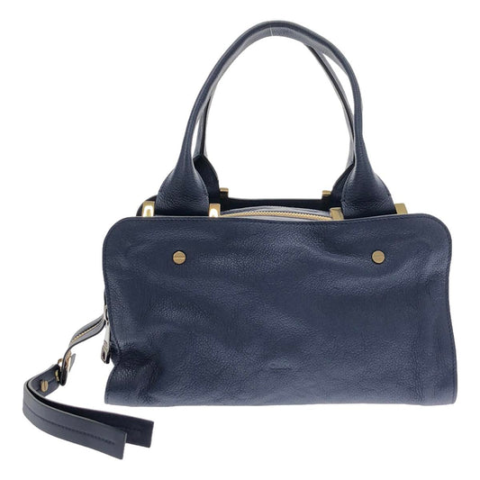 [Good Condition] Chloe | Dalston Triple Zip Leather Handbag | Navy | Women's