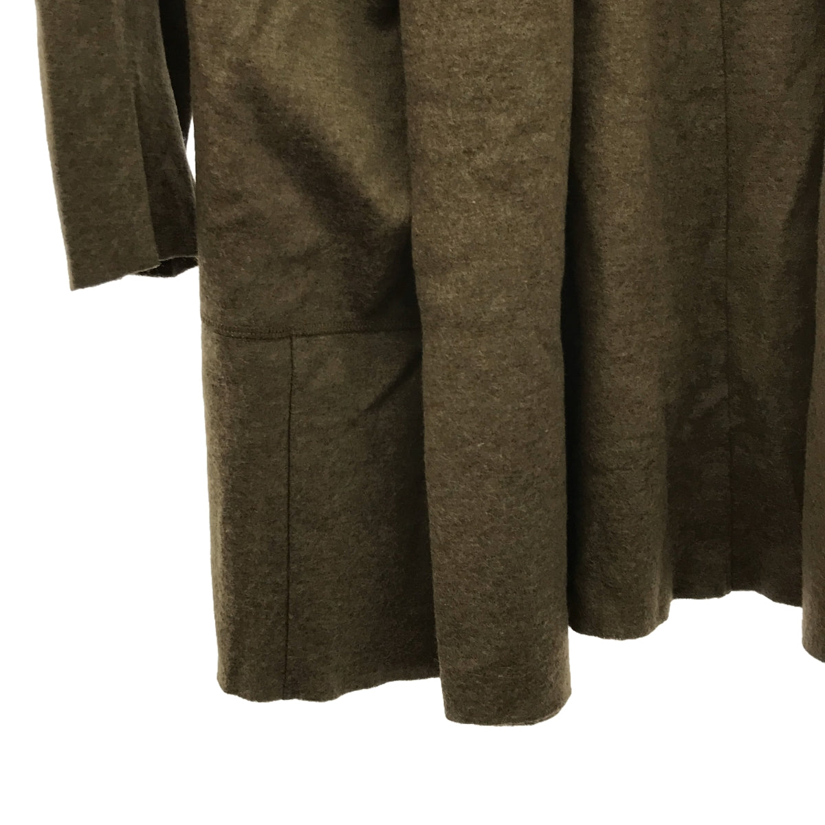 KAZUYUKI KUMAGAI ATTACHMENT | Wool flannel smooth stole coat | 2 | Brown | Men's