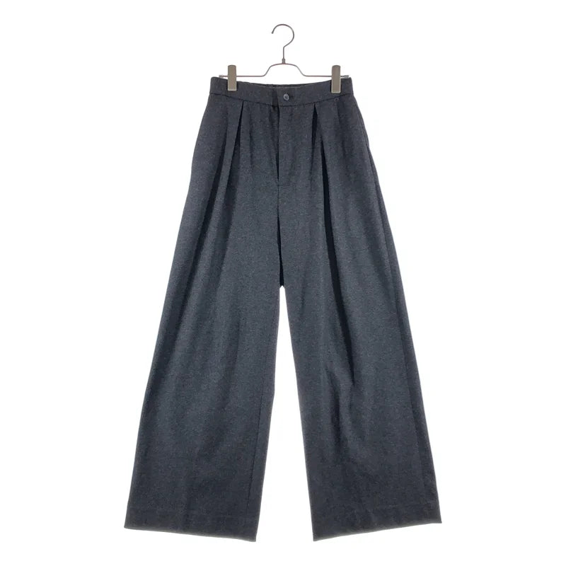 ATON / エイトン | ウール タック ワイドパンツ | 01 | レディース