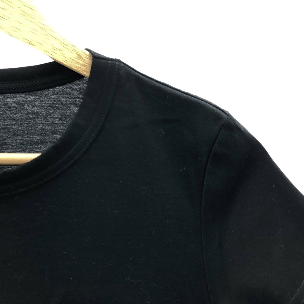 【美品】  sacai / サカイ | コットン サイドプリーツ ドッキング Tシャツ | 2 | ブラック | レディース