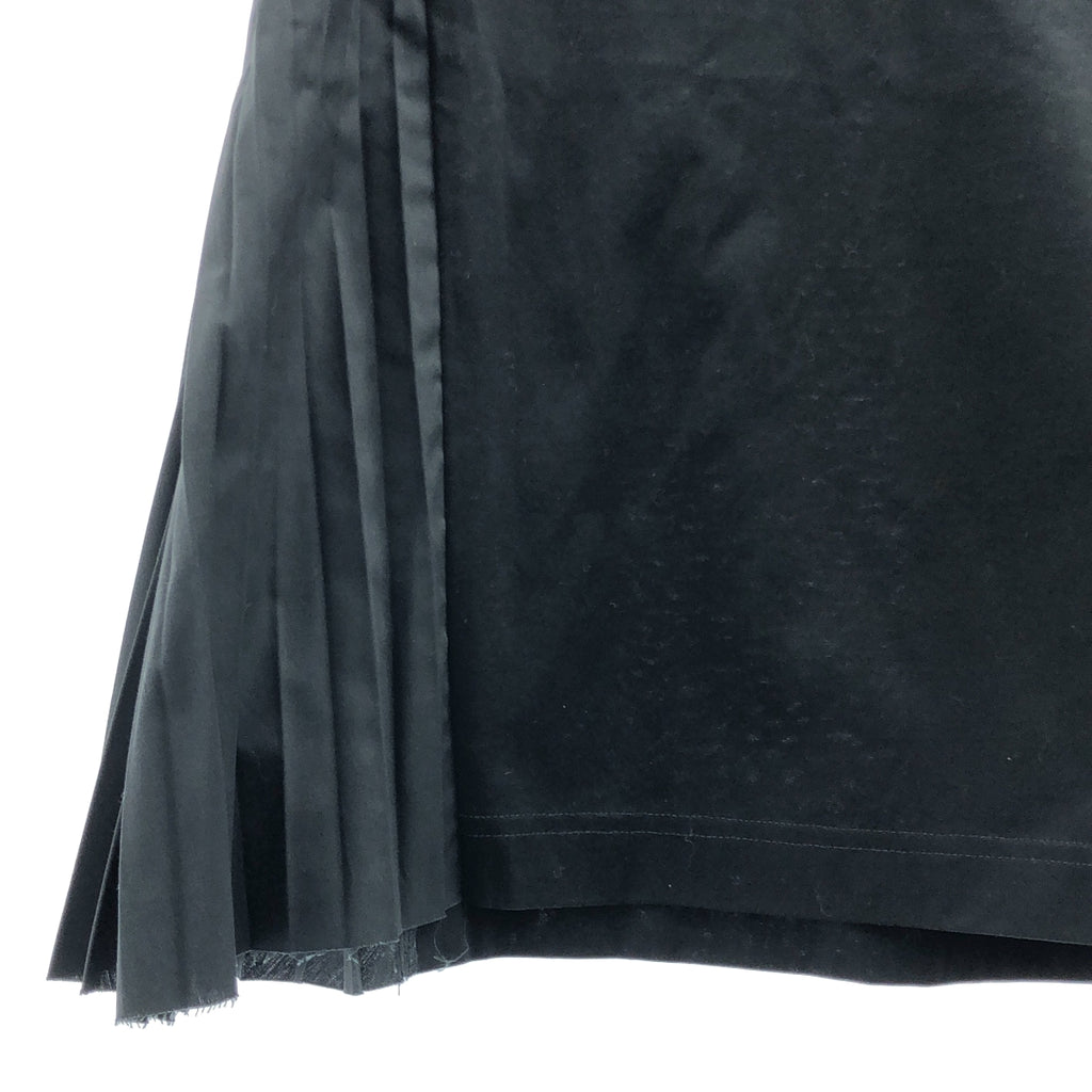 【美品】  sacai / サカイ | コットン サイドプリーツ ドッキング Tシャツ | 2 | ブラック | レディース