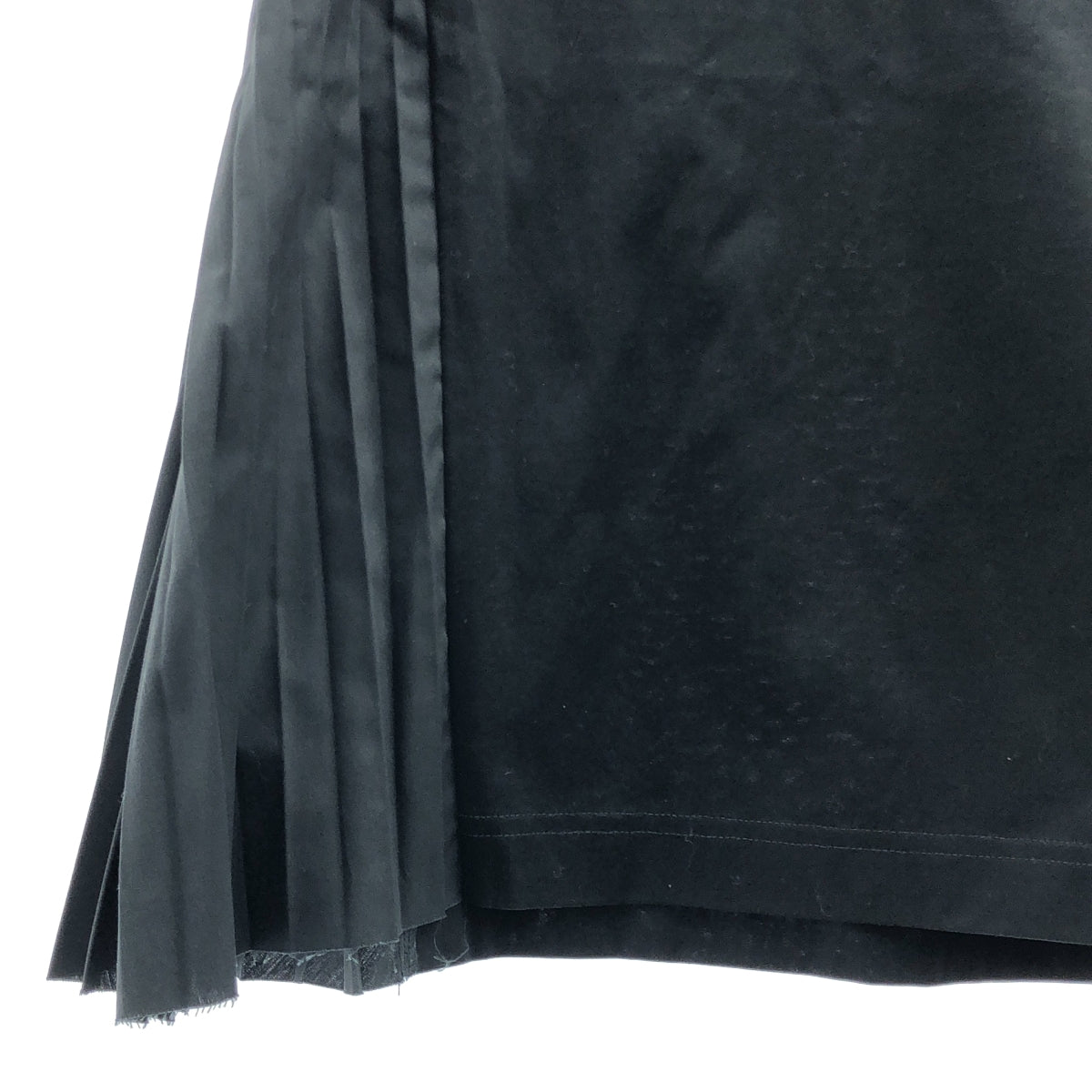 【美品】  sacai / サカイ | コットン サイドプリーツ ドッキング Tシャツ | 2 | ブラック | レディース