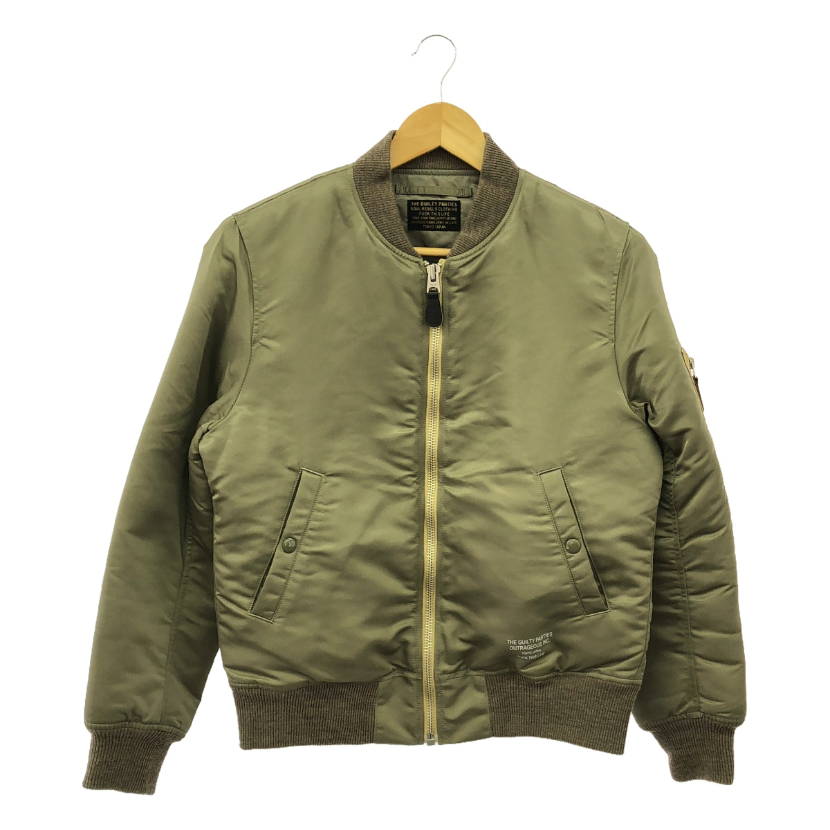 【美品】  WACKO MARIA / ワコマリア | 2014AW | MA-1 JKT GUILTY PARTIES エムエー1 フライト ジャケット | S | オリーブ | メンズ