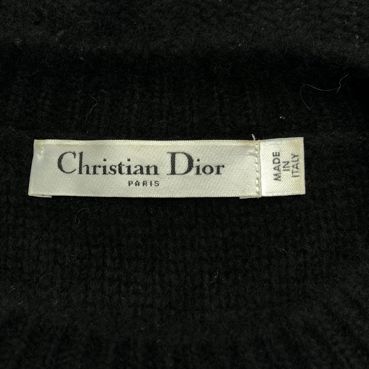 Christian Dior / 기독교 디올 | 캐시미어 실크 모헤어 아가일 무늬 크루넥 니트 | 34 | 여성