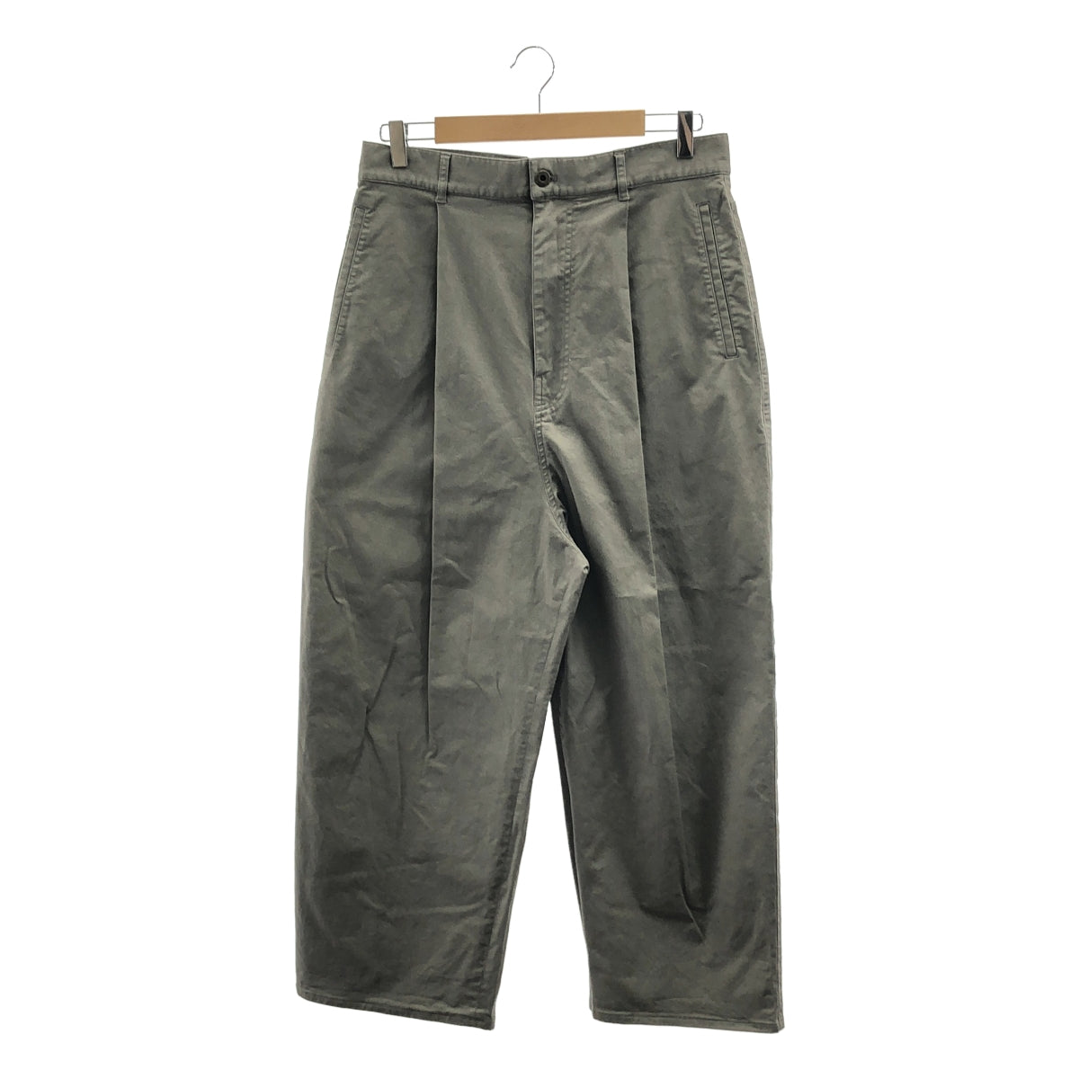 LOEWE / 로에베 | 2022SS | 로고 가죽 패치 스트레치 탁 와이드 팬츠 | 48 |