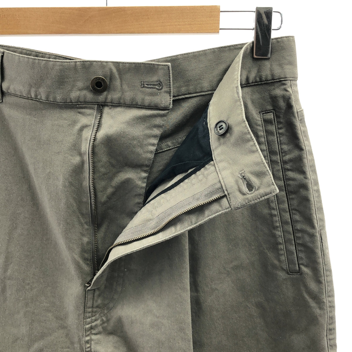 LOEWE / ロエベ | 2022SS | ロゴ レザーパッチ ストレッチ タック ワイドパンツ | 48 | メンズ