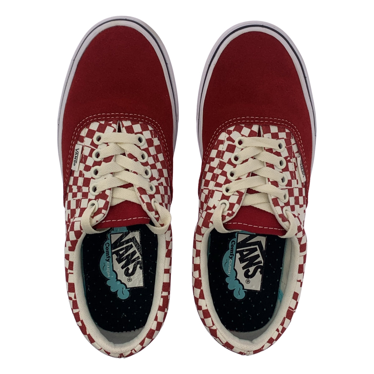 【美品】  VANS / バンズ | Comfycush Era / エラ チェッカー スニーカー | 25 | レッド/ホワイト | レディース