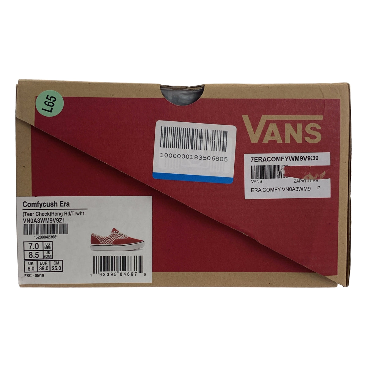 【美品】  VANS / バンズ | Comfycush Era / エラ チェッカー スニーカー | 25 | レッド/ホワイト | レディース