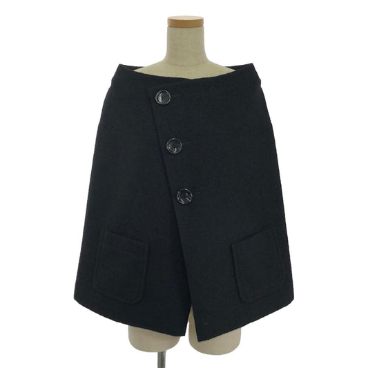 tricot COMME des GARCONS / Tricom De Galson | 2012AW | 울 나일론 변형 판초 재킷 | M | 여성