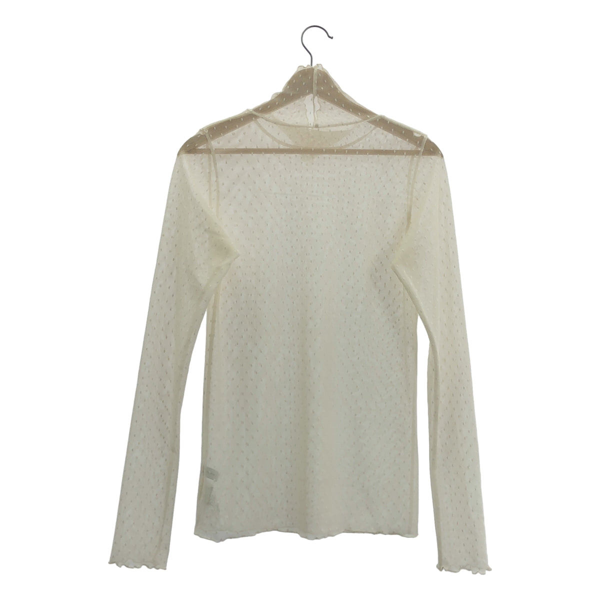 整齊乾淨 | 2024AW | 波爾卡圓點薄紗高領套頭衫 | F |