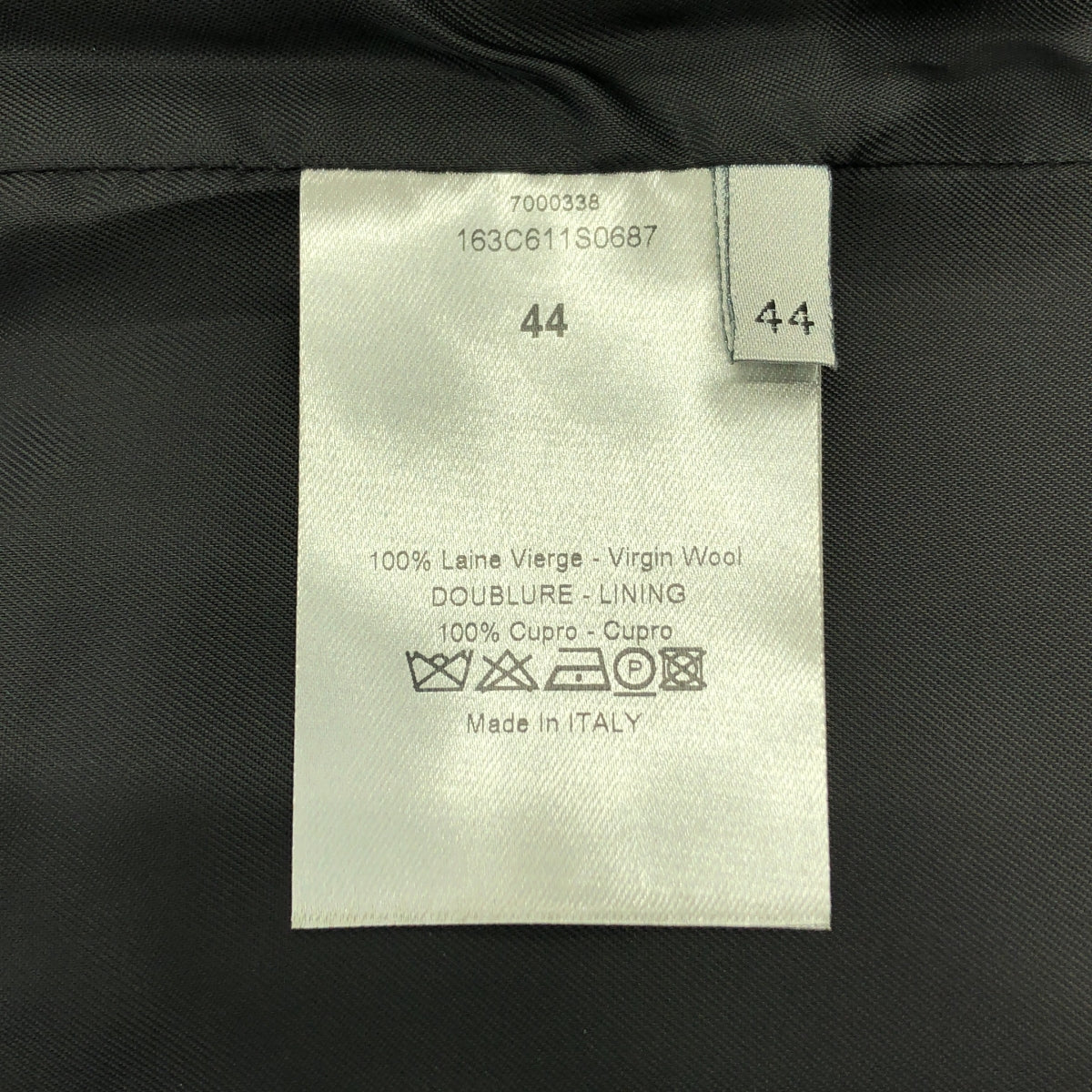 Dior Homme | 窄翻領馬甲 | 44碼 | 黑色 | 男士