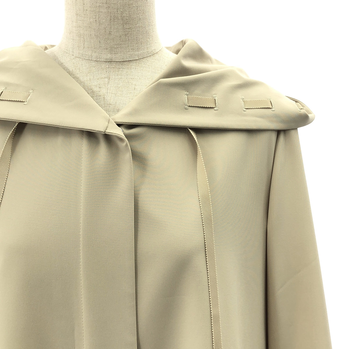 【美品】  FOXEY NEW YORK / フォクシーニューヨーク | Westminster Coat ウエストミンスター フーデッド コート ポーチ付 | 38 | ベージュ | レディース
