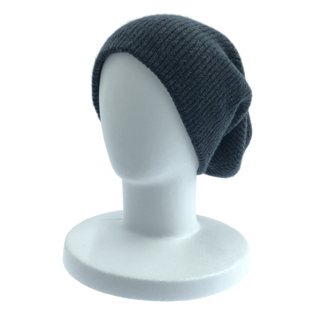 HELMUT LANG / 헬무트랑 | OVER SIZE RIB KNIT BEANIE 니트 비니 | F | 블랙 | 남성