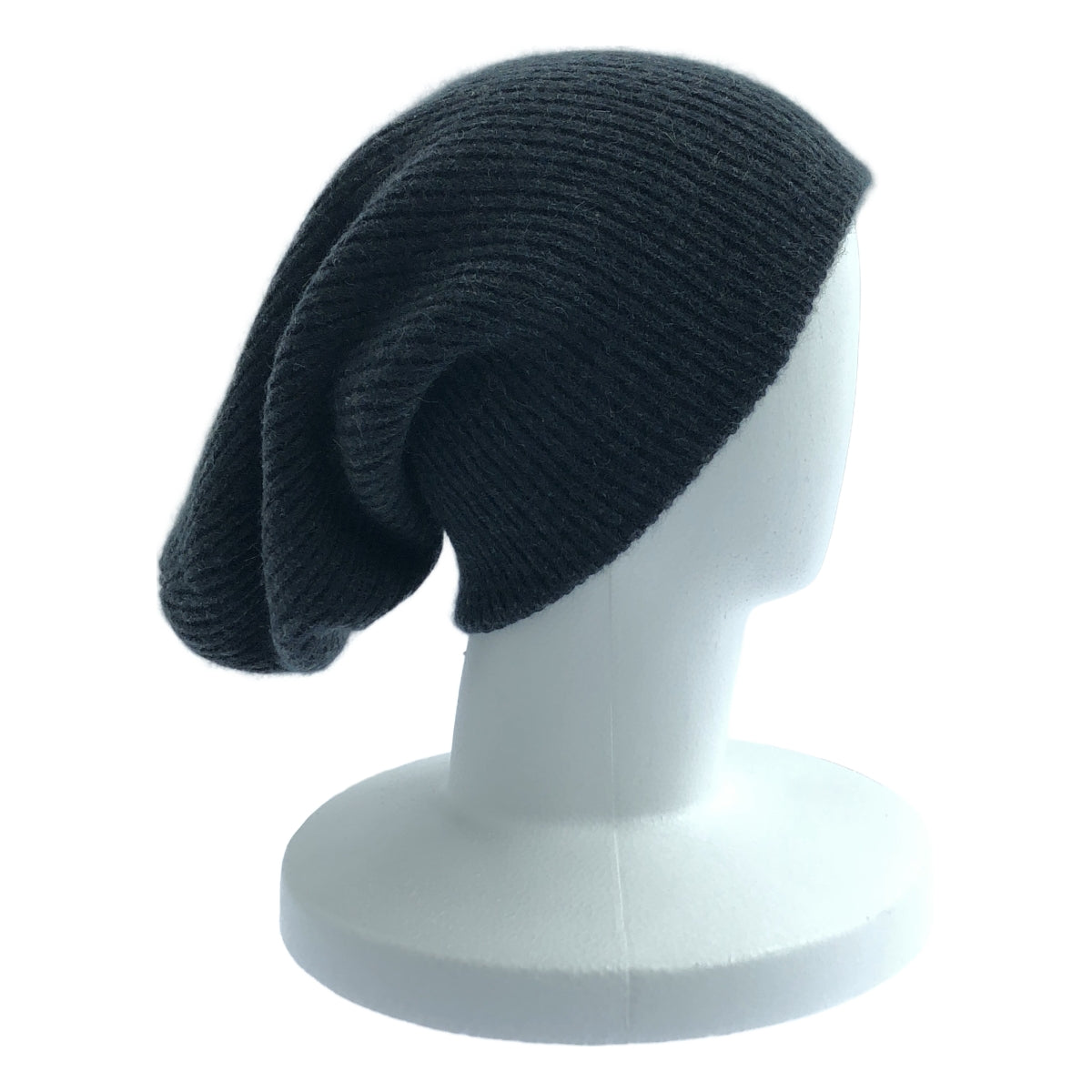 HELMUT LANG / 헬무트랑 | OVER SIZE RIB KNIT BEANIE 니트 비니 | F | 블랙 | 남성