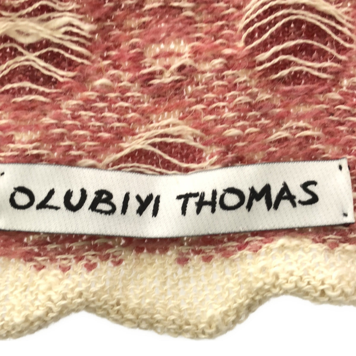 [新] OLUBIYI THOMAS / 奧爾維·托馬斯 | 2022秋冬 |羊毛圍巾 羊毛提花披肩 | F |粉紅色 |男士