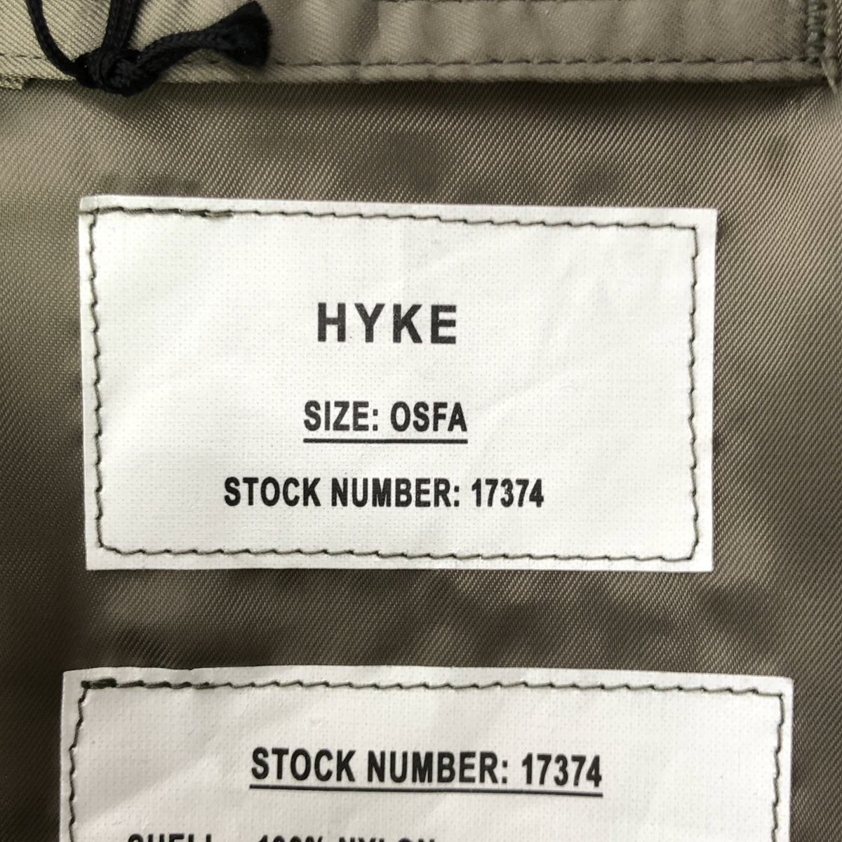 【신품】 HYKE / 하이크 | 2023SS | TYPE L-2A CROPPED TOP 크롭 밀리터리 베스트 | F | 카키 | 여성