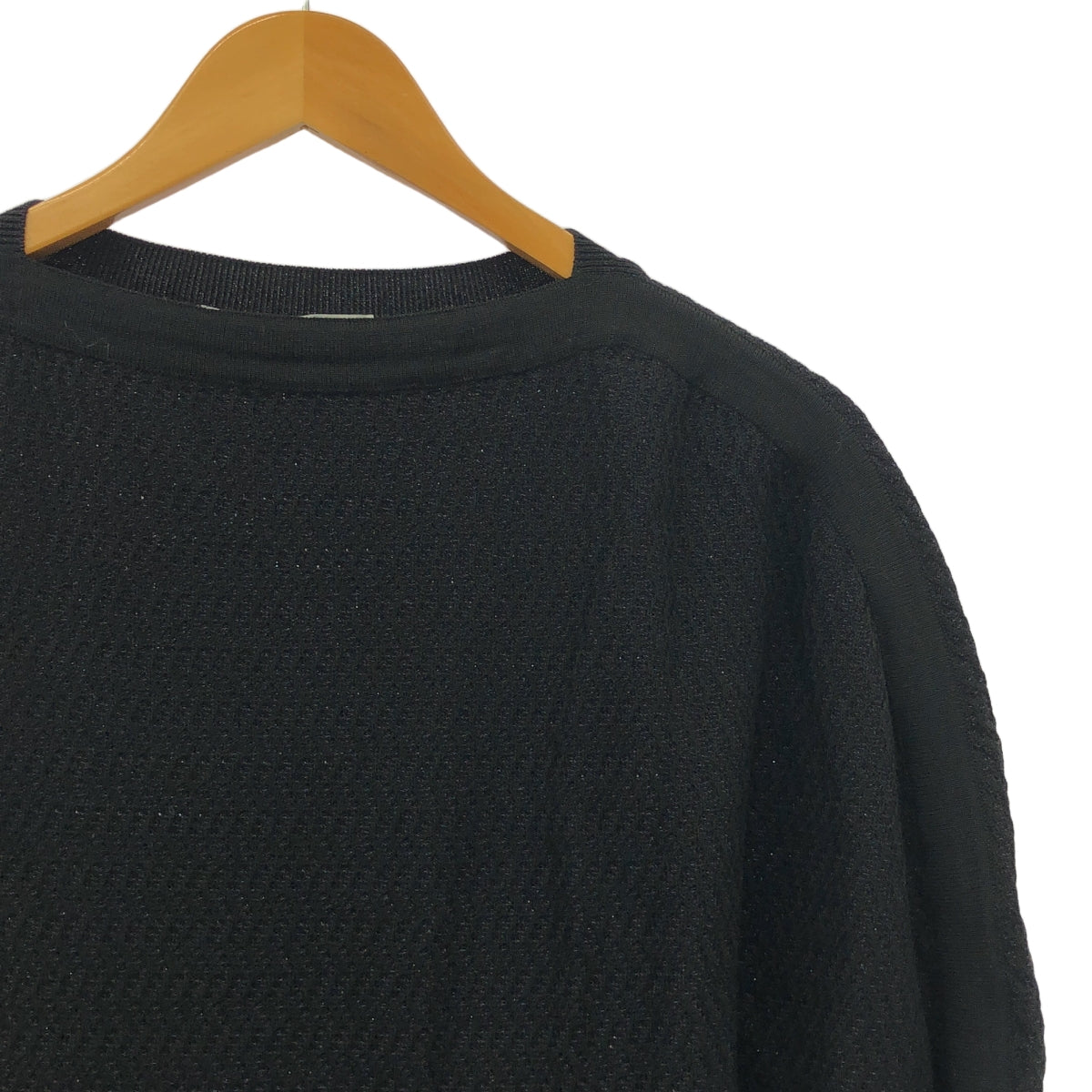 【美品】  STELLA McCARTNEY / ステラマッカートニー | ドレープスリーブ ウールレーヨン テクスチャーニット | 38 | ブラック | レディース